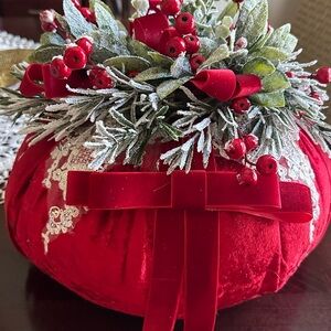 Festive Red Holiday Centerpiece